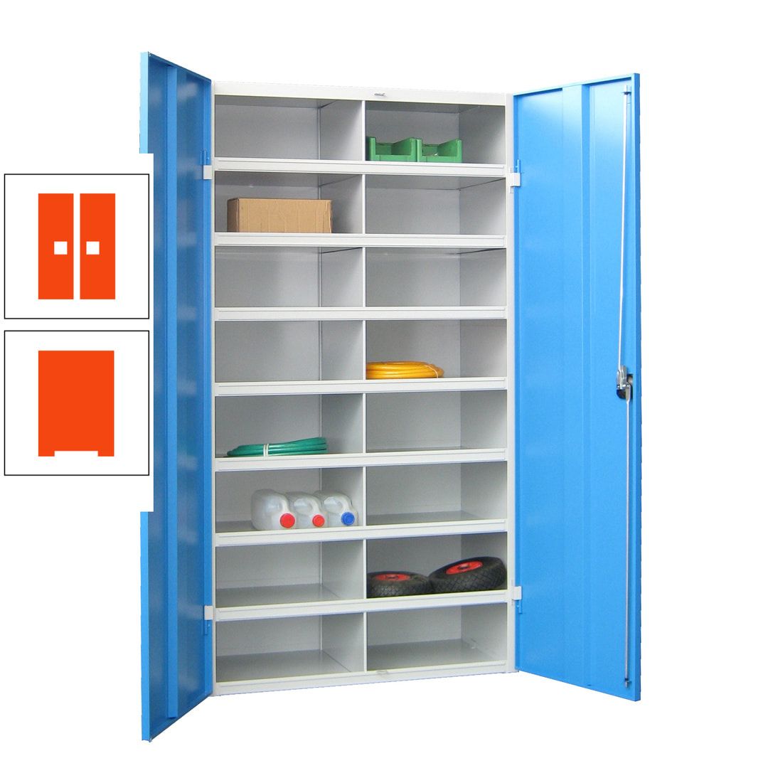 Aktenschrank - Fächerschrank - Sortierstation - 16 Fächer - Büroschrank - Dokumentenablage - 1.800 x 1.000 x 530 mm (HxBxT) - anthrazitgrau