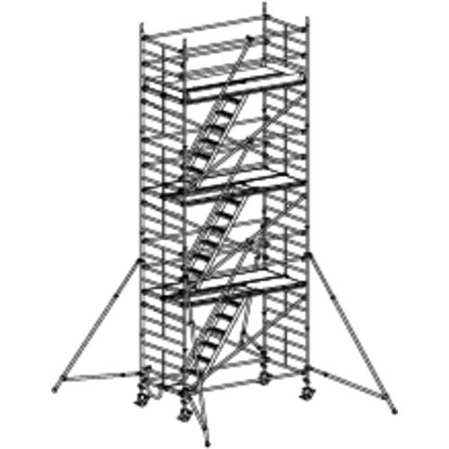 Treppen-Fahrgerüst mit Ausleger - fahrbar - 11.640 x 2.950 x 1.500 mm (HxBxT) - Hymer