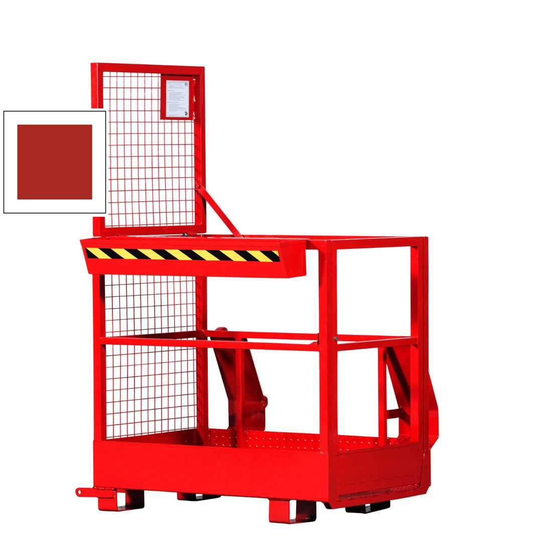 Arbeitsbühne - Frontlader und Stapler - Arbeitskorb - Montagebühne - Staplerkorb - Traglast 240 kg - 1.900 x 800 x 1.200 mm (HxBxT) - enzianblau
