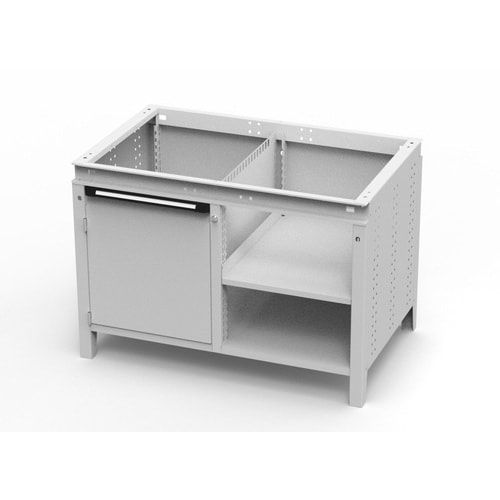 OTTOKIND Werkbank - bündige Arbeitsplatte - 850 x 1.150 x 750 mm (HxBxT) - Schrank - 2 Ablageböden - lichtgrau