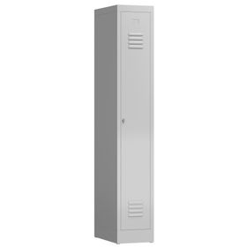 Garderobenschrank, Garderobenspind, 1 Abteil, 1.800 x 310 x 500 mm (HxBxT), Stahl, Drehriegelverschluss, Farben wählbar