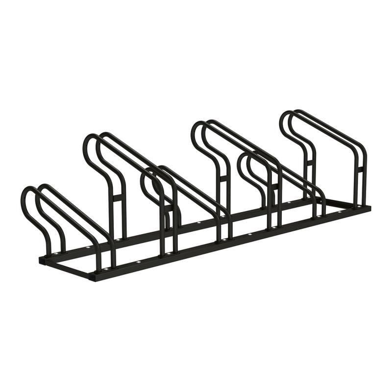 Fahrradständer, Stahl, feuerverzinkt, 6 Plätze, Vorderradhalterung, 527 x 1.900 x 558 mm (HxBxT), Farbe enzianblau