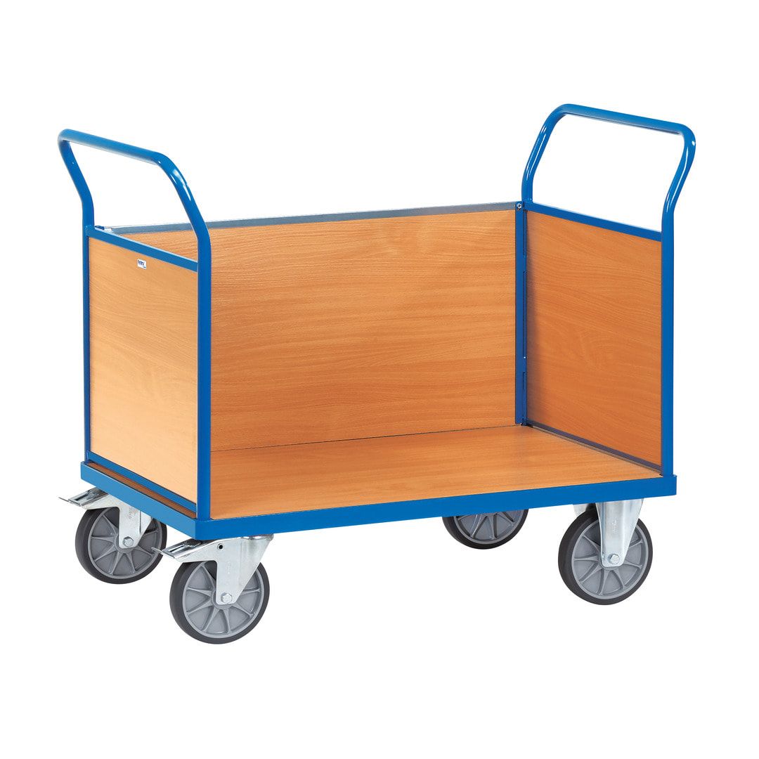 Fetra - Dreiwandwagen - 500 kg Traglast - 948 x 509 x 1.030 mm (HxBxT) - Holzwände