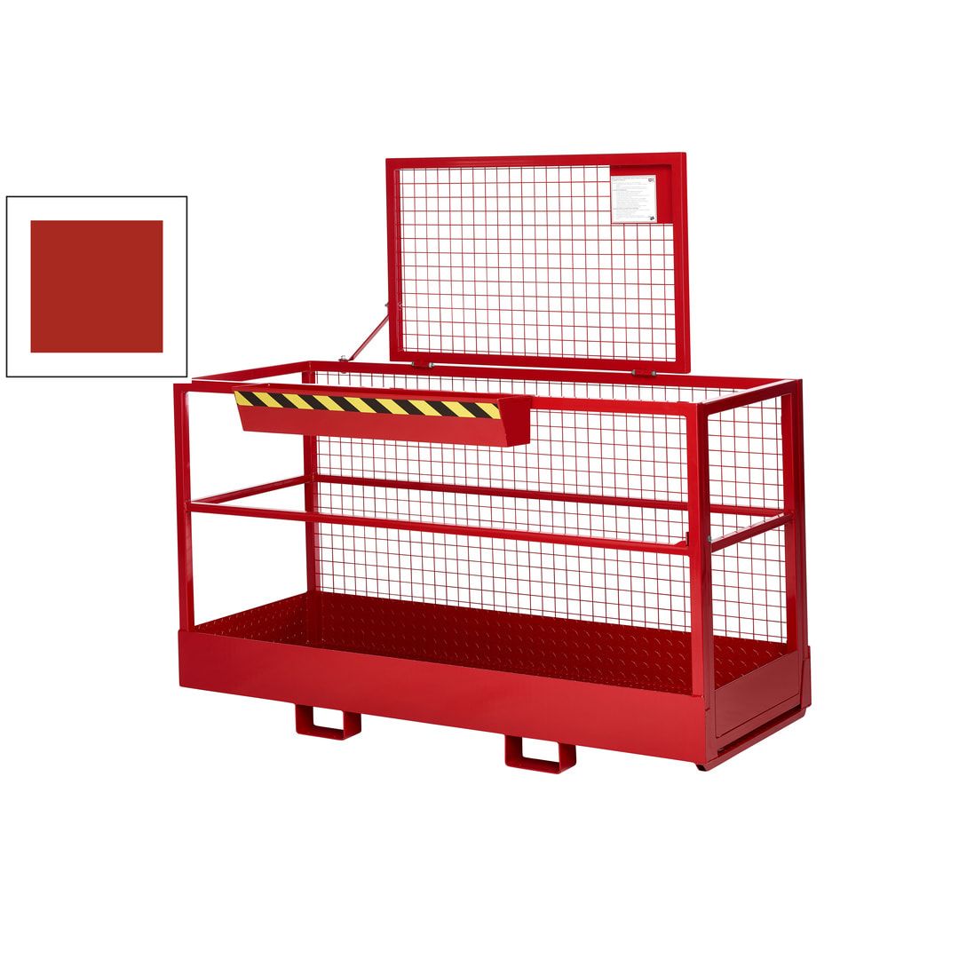Arbeitsbühne für Stapler und Frontlader - Arbeitskorb - Montagebühne - Extra breit - Traglast 300 kg - 1.910 x 2.000 x 800 mm (HxBxT) - anthrazitgrau