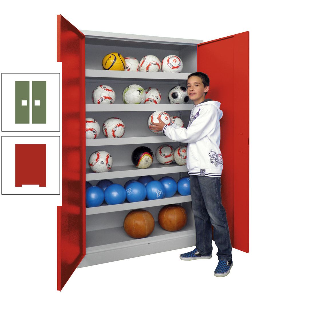 Ballschrank - Vollblechtüren - 5 Böden - 1.950x1.500x500 mm (HxBxT) - anthrazitgrau