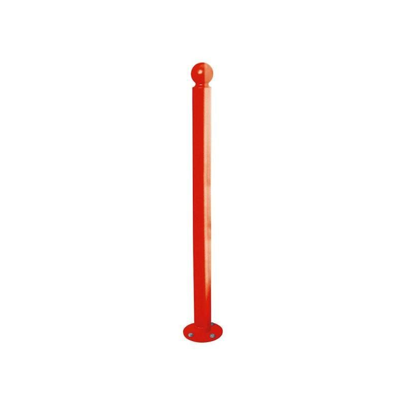 Neigbarer Pfosten mit Kugelkopf - 76 x 1.102 mm (DxH) - Farbe enzianblau - Pfosten mit Gelenk - beweglicher Pfosten
