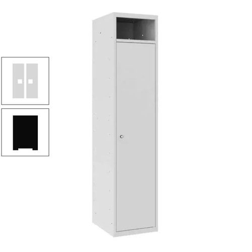 Wäschesammelschrank, Wäscheschrank, Einwurfschlitz, Zylinderschloss, 1.800 x 400 x 500 mm (HxBxT), Korpus anthrazitgrau, Front anthrazitgrau