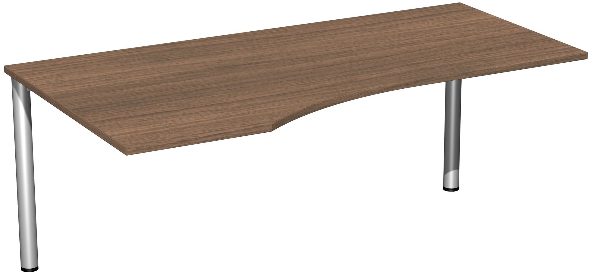 Eckschreibtisch - Ecke links - 4-Fuß Flex - 720 x 1.600 x 1.000 mm (HxBxT) - Gestell anthrazit - Ahorn