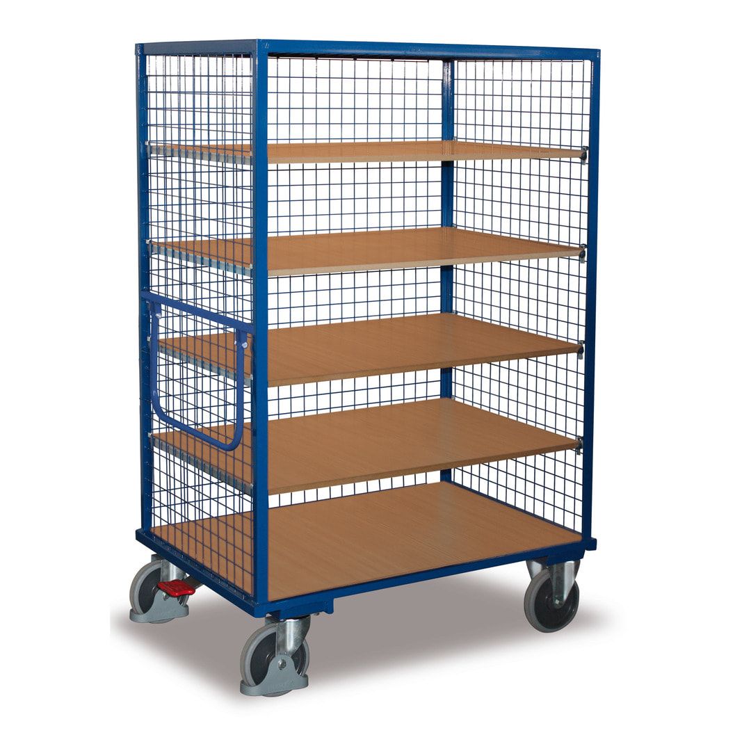 Etagenwagen mit 3 Wänden - Traglast 500 kg - 1.810 x 730 x 1.115 mm (HxBxT)