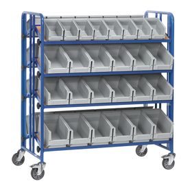 Fetra - Etagenwagen für 52 Sichtlagerkästen - (HxBxT) 1.530 x 740 x 1.420 mm