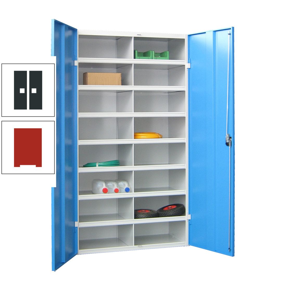 Aktenschrank - Fächerschrank - Sortierstation - 16 Fächer - Büroschrank - Dokumentenablage - 1.800 x 1.000 x 530 mm (HxBxT) - anthrazitgrau