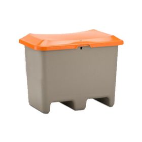 Streugutbehälter für Streusalz, Futtermittel, mit Staplersockel (Einfahrtaschen), 200 l Volumen, 690 x 890 x 600 mm (HxBxT), Behälterfarbe wählbar