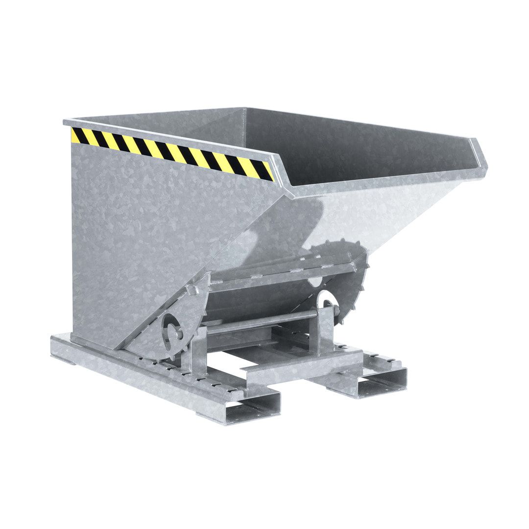 Abrollkipper für Schüttgüter - Volumen 1.200 l - Traglast 1.500 kg - 1.100 x 1.070 x 1.800 mm (HxBxT) - anthrazitgrau