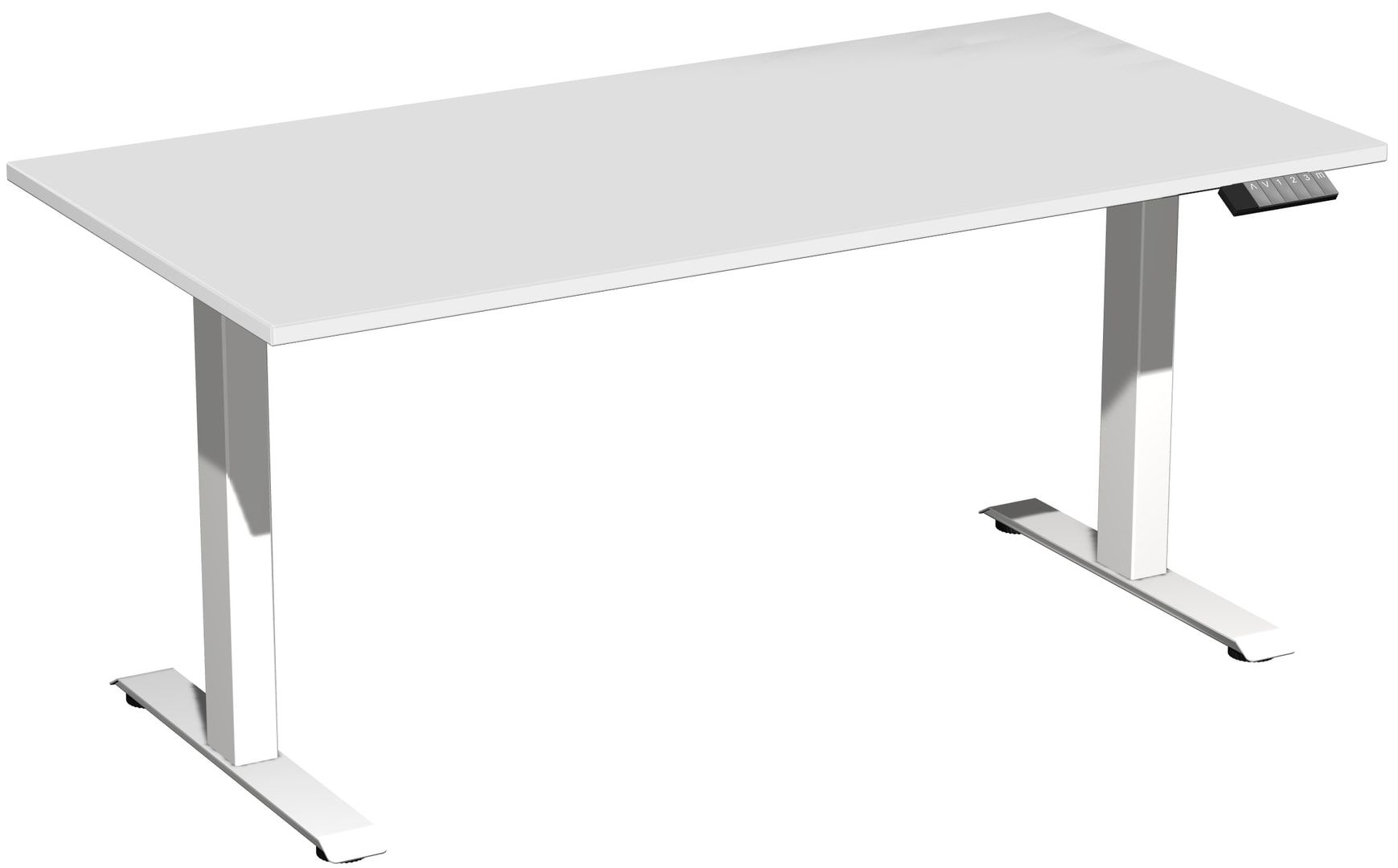Schreibtisch, Elevate Basic, elektronisch höhenverstellbar, 730 - 1.230 x 1.200 x 800 mm (HxBxT), Gestell anthrazit, Dekor Ahorn