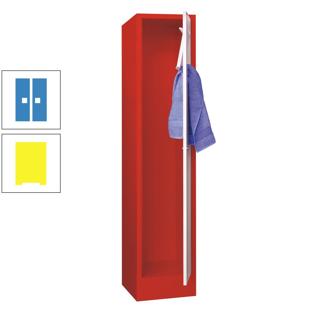 Wäschesammelschrank - 1.850 x 400 x 500 mm (HxBxT) - Sockel - Drehriegel - anthrazitgrau