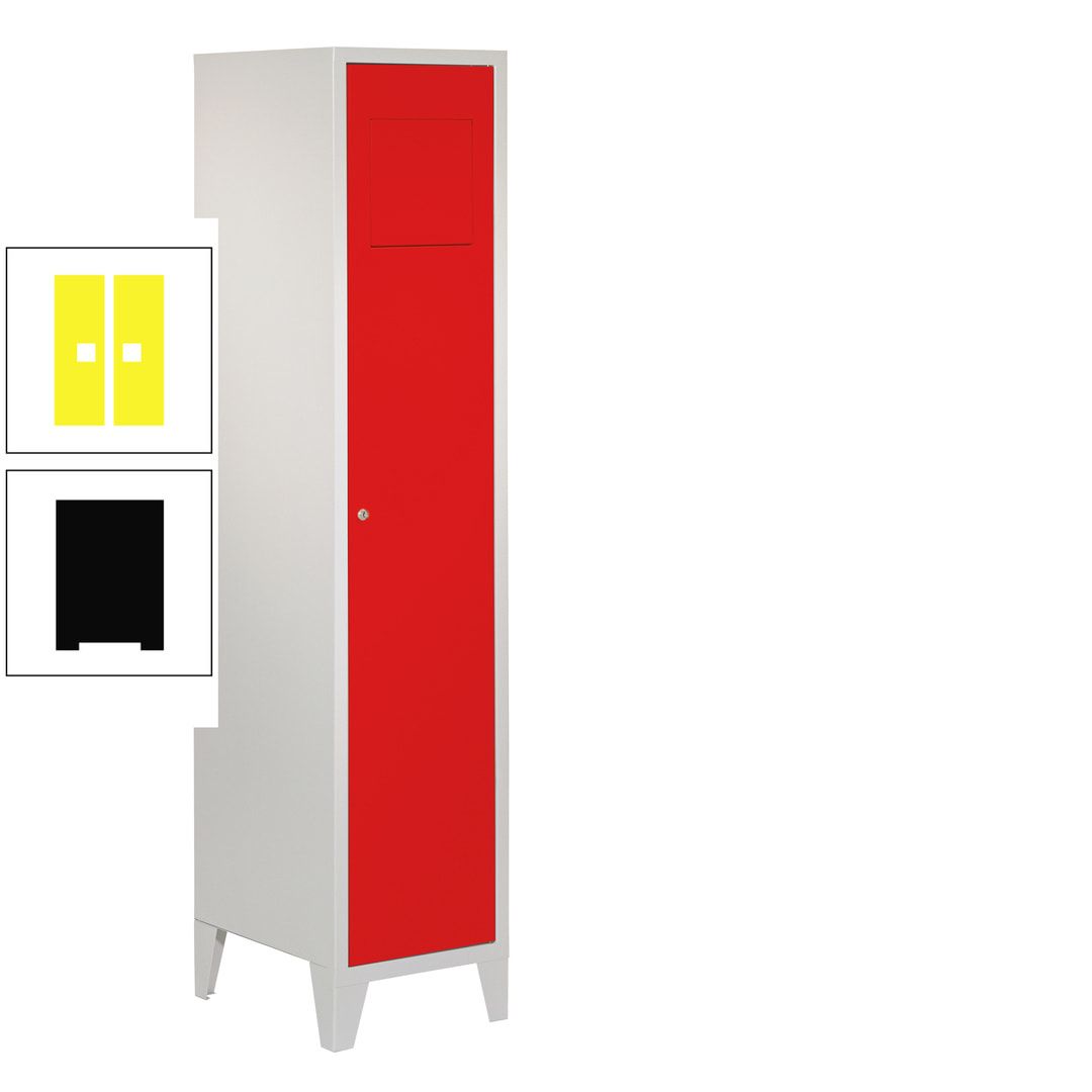 Wäschesammelschrank - 1.850 x 400 x 500 mm (HxBxT) - Füße - Drehriegel - anthrazitgrau