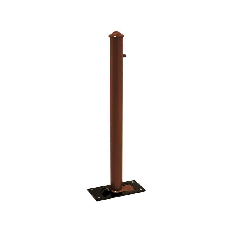 Klappbarer Pfosten mit Helmkopf - 76 x 1.012 mm (DxH) - Überfahrhöhe 106 mm - Farbe enzianblau - Absperrpfosten