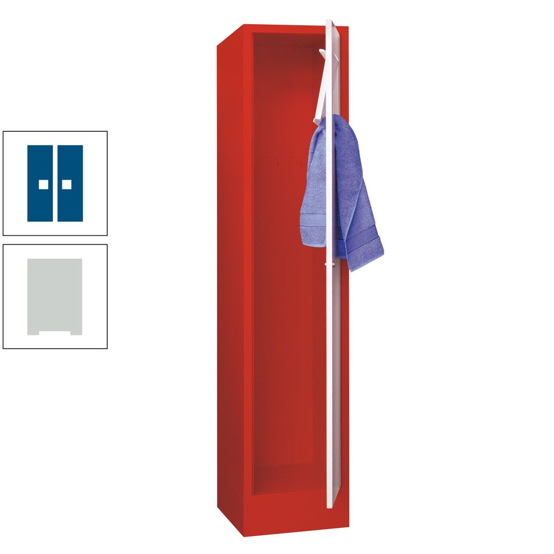 Wäschesammelschrank - 1.850 x 400 x 500 mm (HxBxT) - Sockel - Zylinderschloss - anthrazitgrau