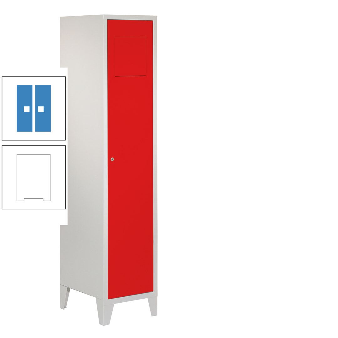 Wäschesammelschrank - 1.850 x 400 x 500 mm (HxBxT) - Füße - Drehriegel - anthrazitgrau