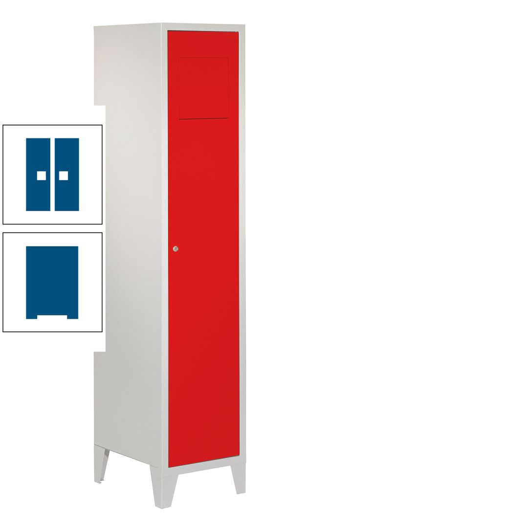 Wäschesammelschrank - 1.850 x 400 x 500 mm (HxBxT) - Füße - Drehriegel - anthrazitgrau