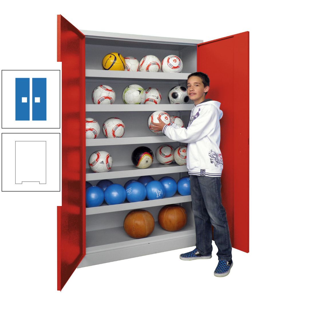 Ballschrank - Vollblechtüren - 5 Böden - 1.950x1.500x500 mm (HxBxT) - anthrazitgrau