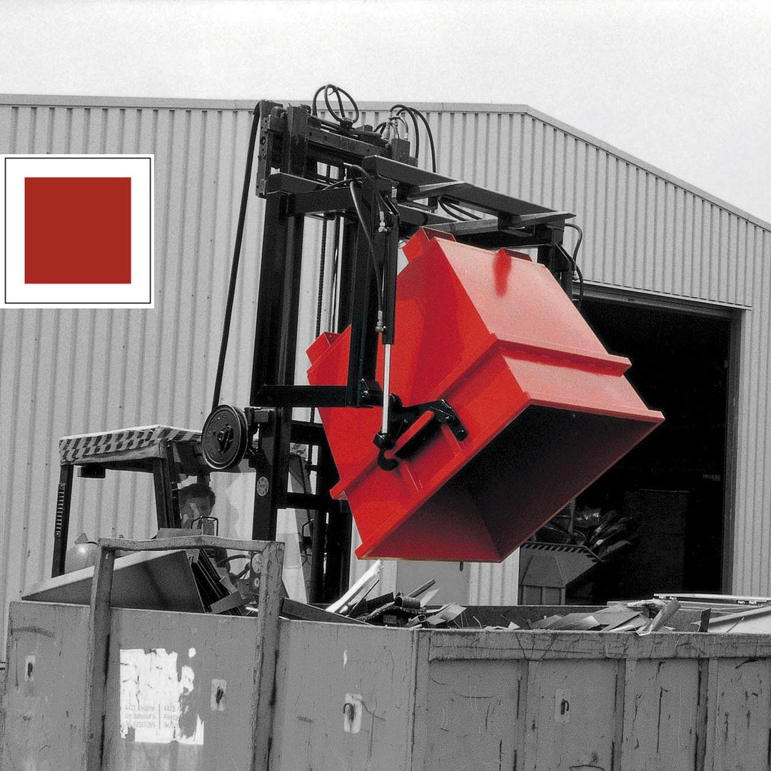 Kipptraverse für konische Container - 2.000 kg - hydraulisch - feuerrot