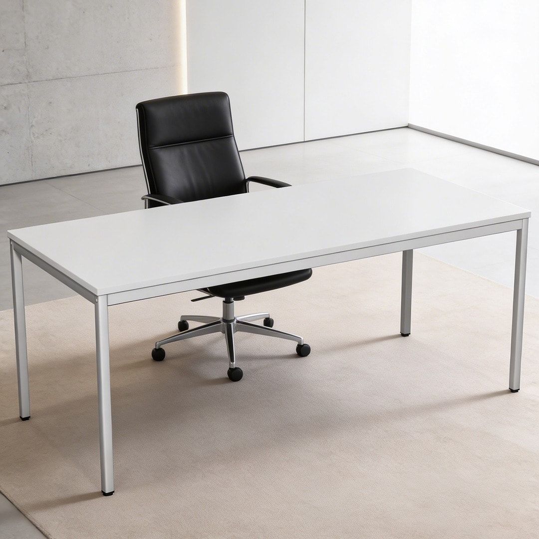 Schreibtisch - 4-Fuß Eco - Bürotisch - 720 x 1.000 x 800 mm (HxBxT) - Gestell lichtgrau - Ahorn