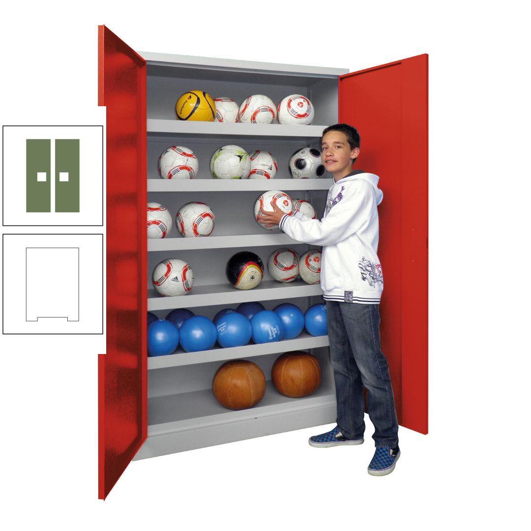 Ballschrank - Vollblechtüren - 5 Böden - 1.950x1.500x500 mm (HxBxT) - anthrazitgrau