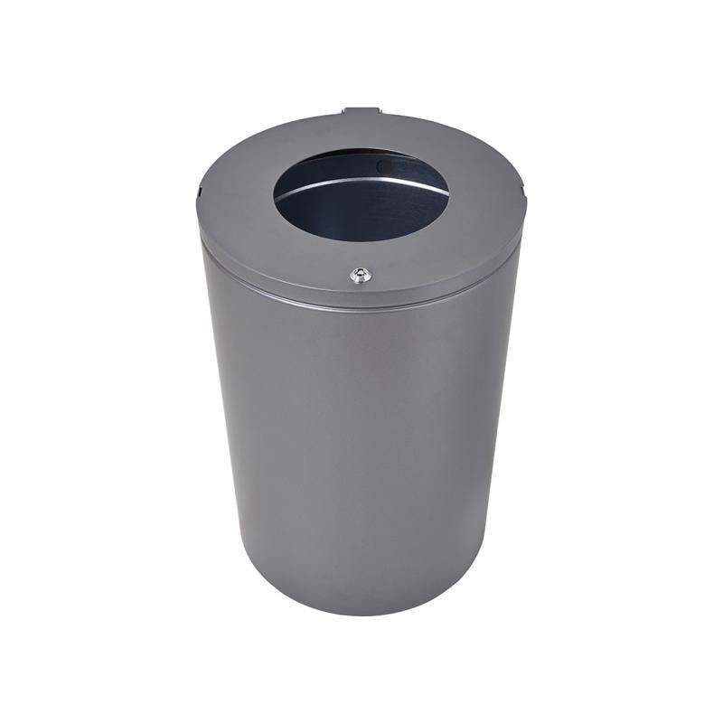 Abfalleimer mit Inneneimer - 80 Liter - 450 x 845 mm (DxH) - mit Verankerungsstäben - Farbe enzianblau