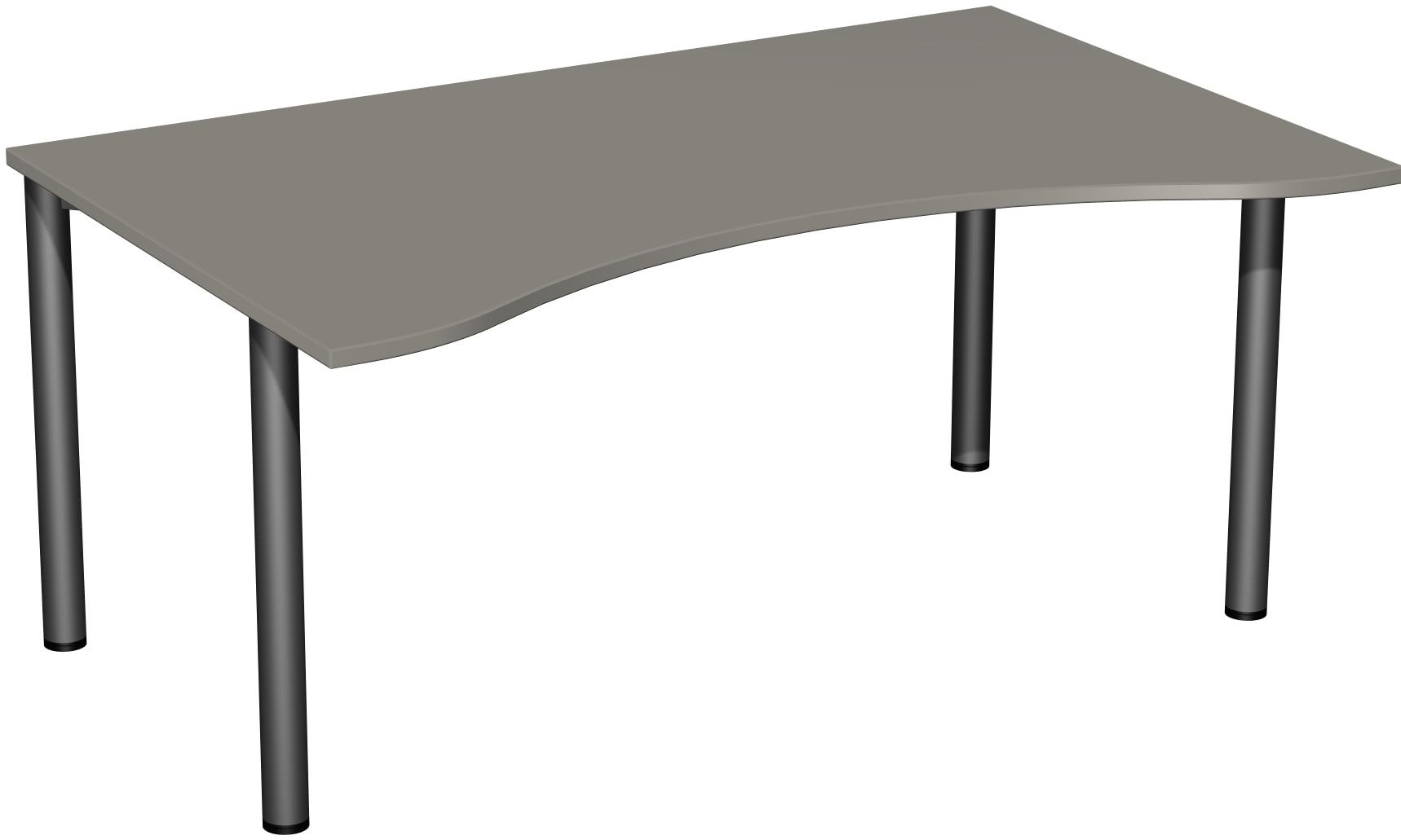 Ergo-Schreibtisch - 4-Fuß Flex - Bürotisch - 720 x 1.600 x 1.000 mm (HxBxT) - Gestell anthrazit - Ahorn