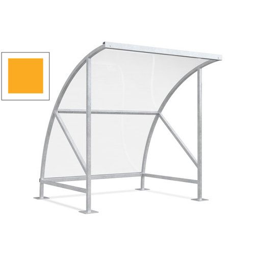Fahrradunterstand - Fahrradgarage mit Bogendach - Stahl und Kunststoff - 2.290 x 2.090 x 2.100 mm (HxBxT) - Farbe Achatgrau
