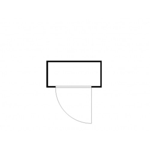 Isolierter Gefahrstoffcontainer - 2.520 x 2.100 x 1.140 mm (HxBxT) - Auffangvolumen 275 l - mit Sensorlüfter - asymmetrische Doppelflügeltür