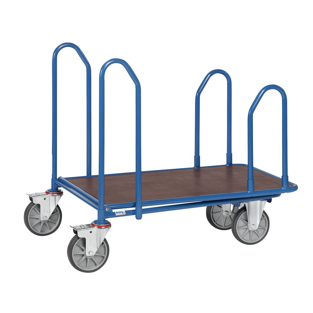 Fetra - Ineinanderschiebbarer Wagen m. Seitenbügel - 400 kg Traglast - Ladefläche 500 x 850 mm (BxT)