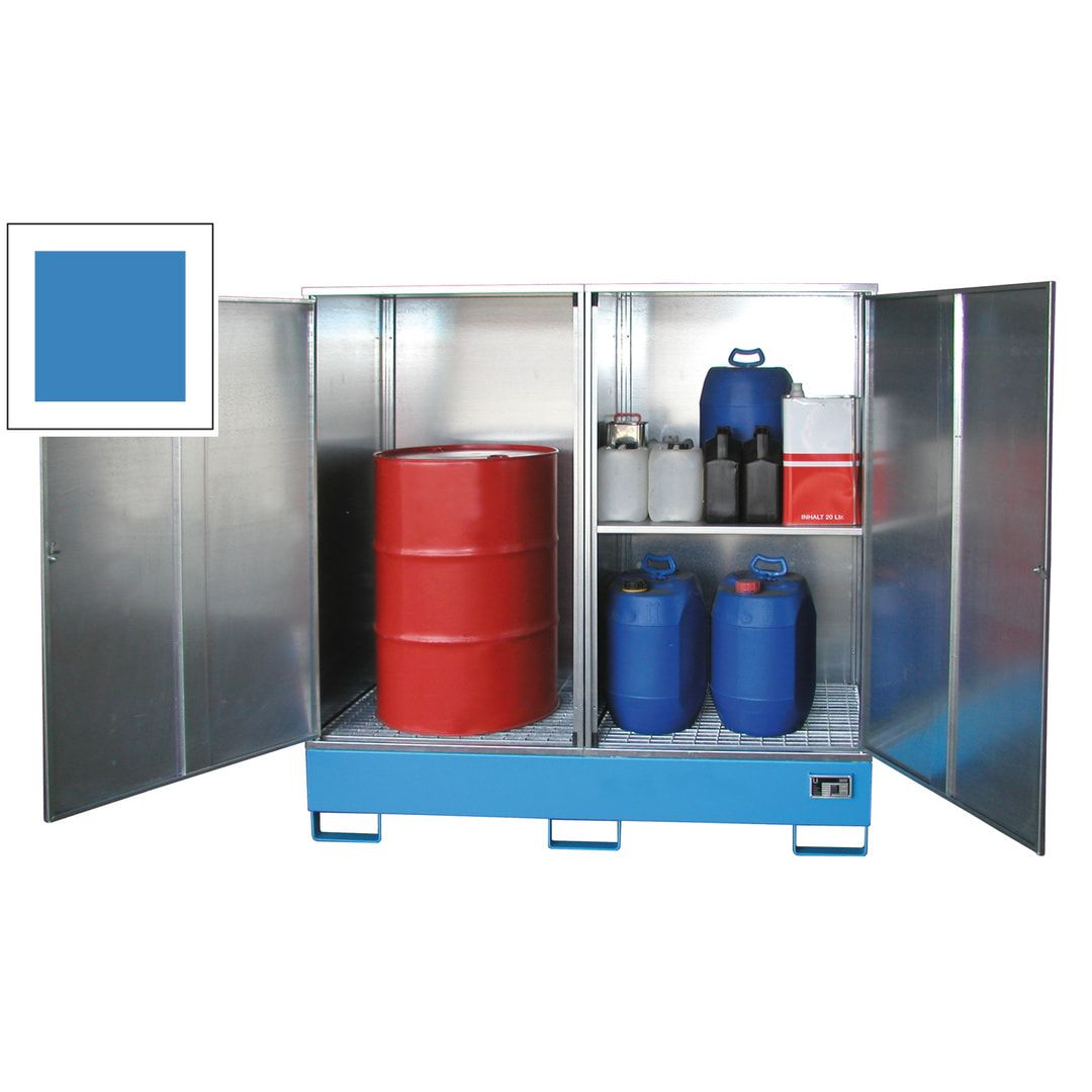 Gefahrstoffschrank für ein 200-l-Fass - Auffangvolumen 200 l - feuerrot