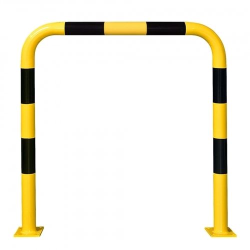 Rammschutz-Bügel Indoor, Anfahrschutz aus Gütestahl, hochbelastbar, 1.200 mm Höhe, 1.000 mm Breite, gelb kunststoffbeschichtet