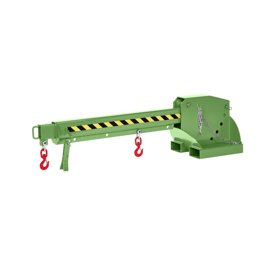 Kranarm für Gabelstapler - Traglast 1.000 - 5.000 kg - Länge 2.260 - 3.760 mm - höhenverstellbar - anthrazitgrau