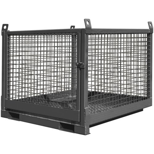 Eichinger Transportbox, Stapler u. Kran, Traglast 1.500 kg, Tür, geeignet für Europaletten, 1.100 x 1.260 x 1.280 mm (HxBxT), Farbe anthrazitgrau