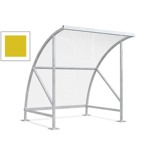 Fahrradunterstand - Fahrradgarage mit Bogendach - Stahl und Kunststoff - 2.290 x 2.090 x 2.100 mm (HxBxT) - Farbe Achatgrau