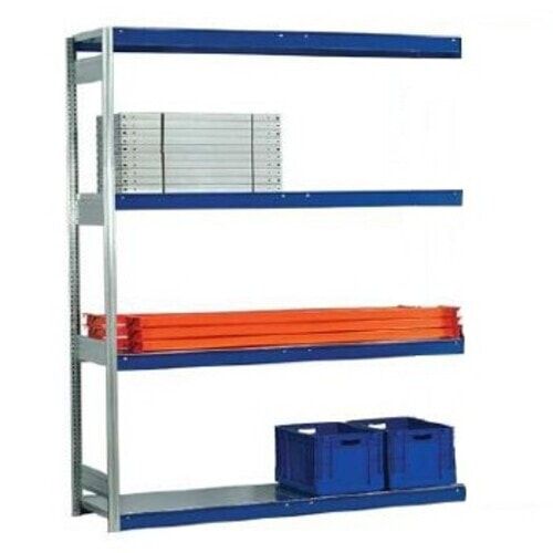 Weitspannregal EMIL - 2.000 x 2.010 x 400 mm (HxBxT) - Fachlast 400 kg - Anbauregal - Stahlfachböden - Lagerregal