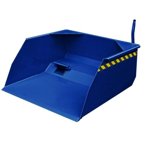 Eichinger Stapler-Schaufel mit Durchschub, Seilzug, Volumen 1.000 l, Traglast 3.000 kg, Maße 650 x 1.300 x 1.300 mm, Farbe anthrazitgrau (RAL 7016)