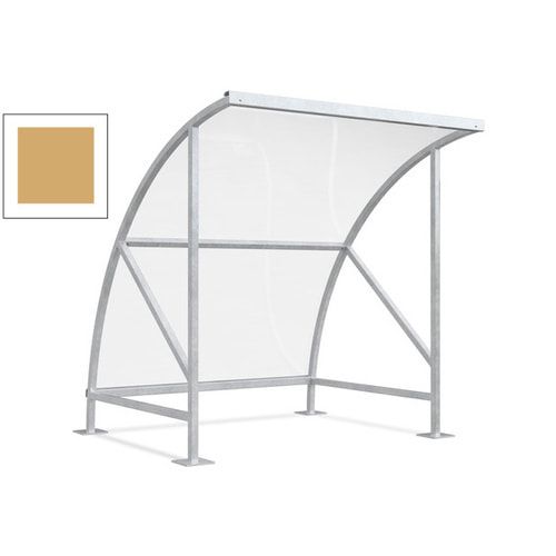 Fahrradunterstand - Fahrradgarage mit Bogendach - Stahl und Kunststoff - 2.290 x 2.090 x 2.100 mm (HxBxT) - Farbe Achatgrau