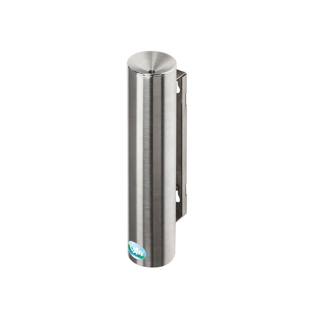 Sicherheitsascher zur Wand- oder Rohrbefestigung - Volumen 0,6 l - 300 x 70 x 100 mm (HxBxT) - Edelstahl
