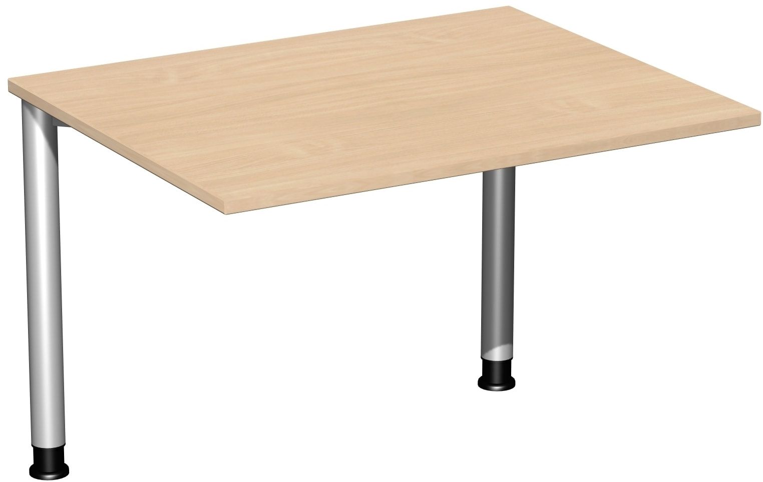 Schreibtisch - 4-Fuß Flex - Bürotisch - Höhe 680-800 mm - 1.000 x 800 mm (BxT) - Gestell anthrazit - Ahorn