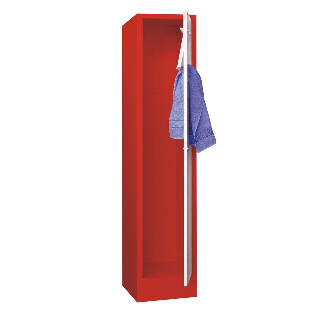 Wäschesammelschrank - 1.850 x 400 x 500 mm (HxBxT) - Füße - Drehriegel - anthrazitgrau
