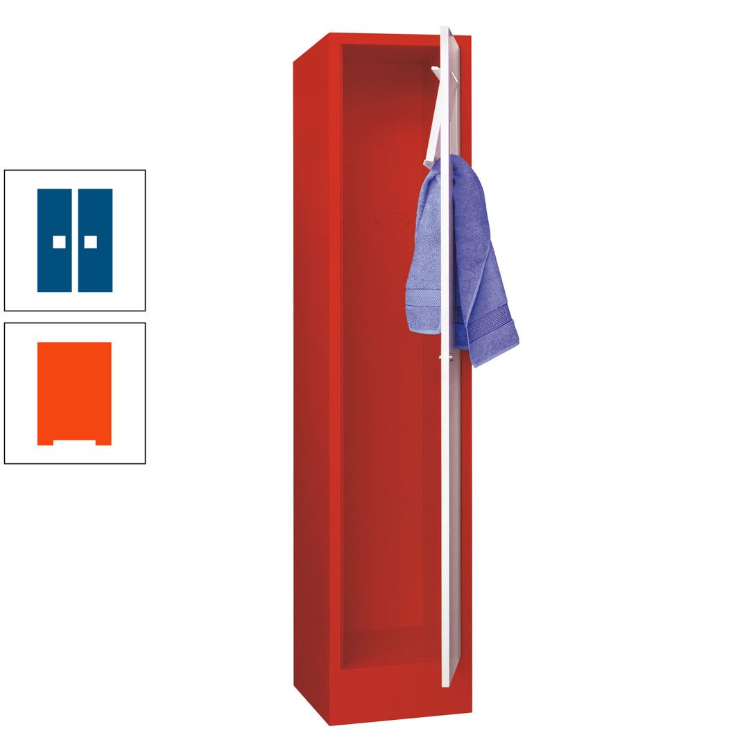 Wäschesammelschrank - 1.850 x 400 x 500 mm (HxBxT) - Sockel - Drehriegel - anthrazitgrau