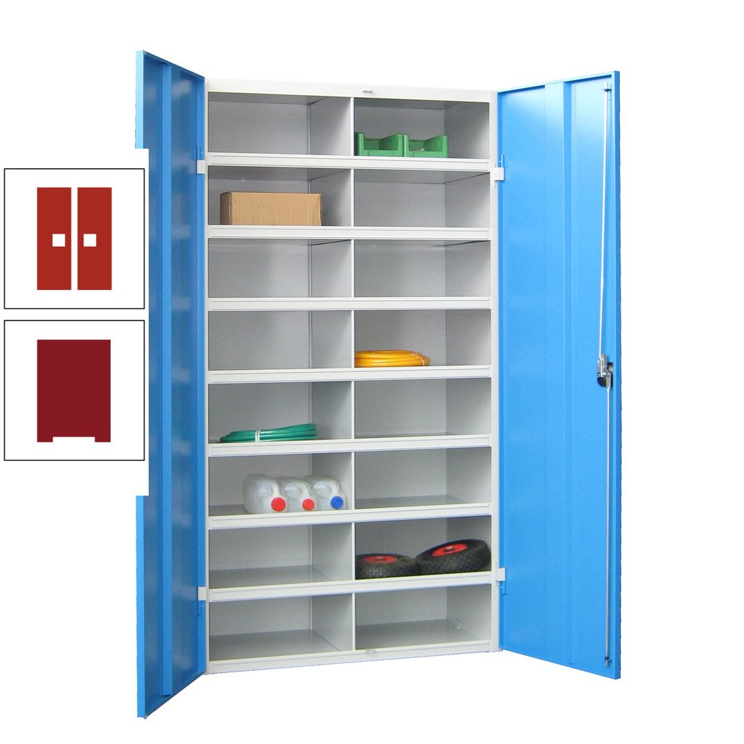 Aktenschrank - Fächerschrank - Sortierstation - 16 Fächer - Büroschrank - Dokumentenablage - 1.800 x 1.000 x 530 mm (HxBxT) - anthrazitgrau