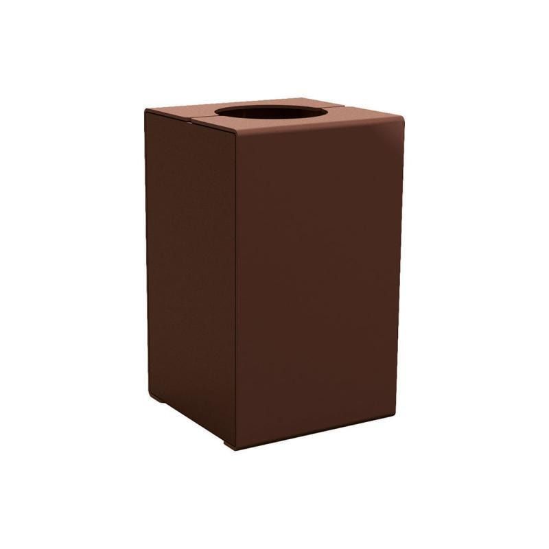 Abfalleimer aus Stahl - 120 l - 750 x 450 x 450 mm (HxBxT) - Verankerungsstäbe - Farbe enzianblau