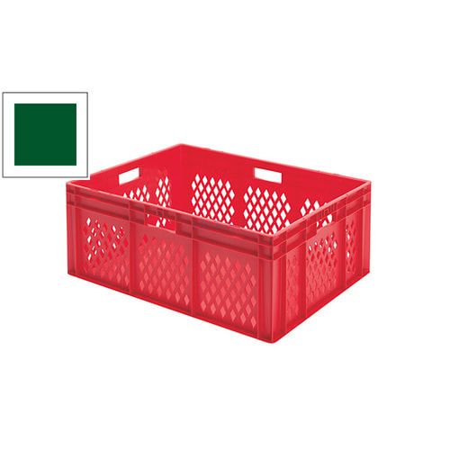 Eurobox - Eurokasten - Volumen 127 l - Boden geschlossen, Wände durchbrochen - 320 x 600 x 800 mm (HxBxT) - VE 1 Stk. - blau