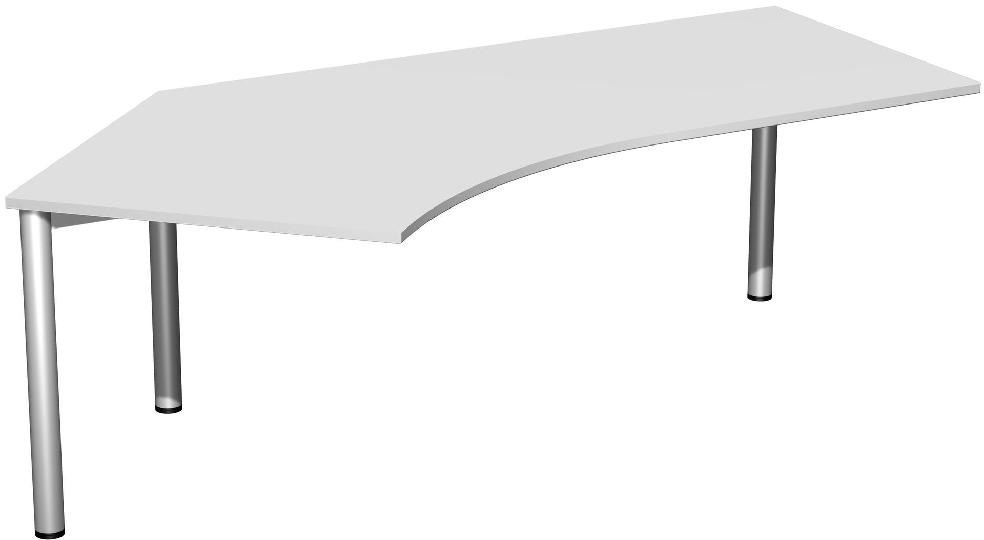 Winkel-Schreibtisch - Winkel links - 4-Fuß Flex - 720 x 2.166 x 1.130 mm (HxBxT) - Gestell anthrazit - Ahorn