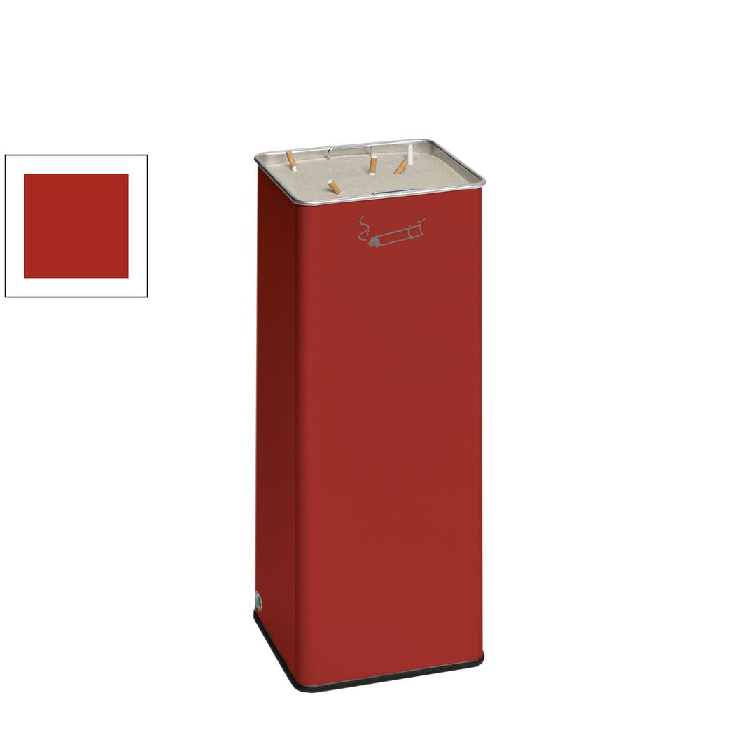 Standaschenbecher, Standascher, 665 x 260 x 260 mm (HxBxT), Ascher, Turmaschenbecher, Antik-silber, Kippsieb, mit Sand befüllbar